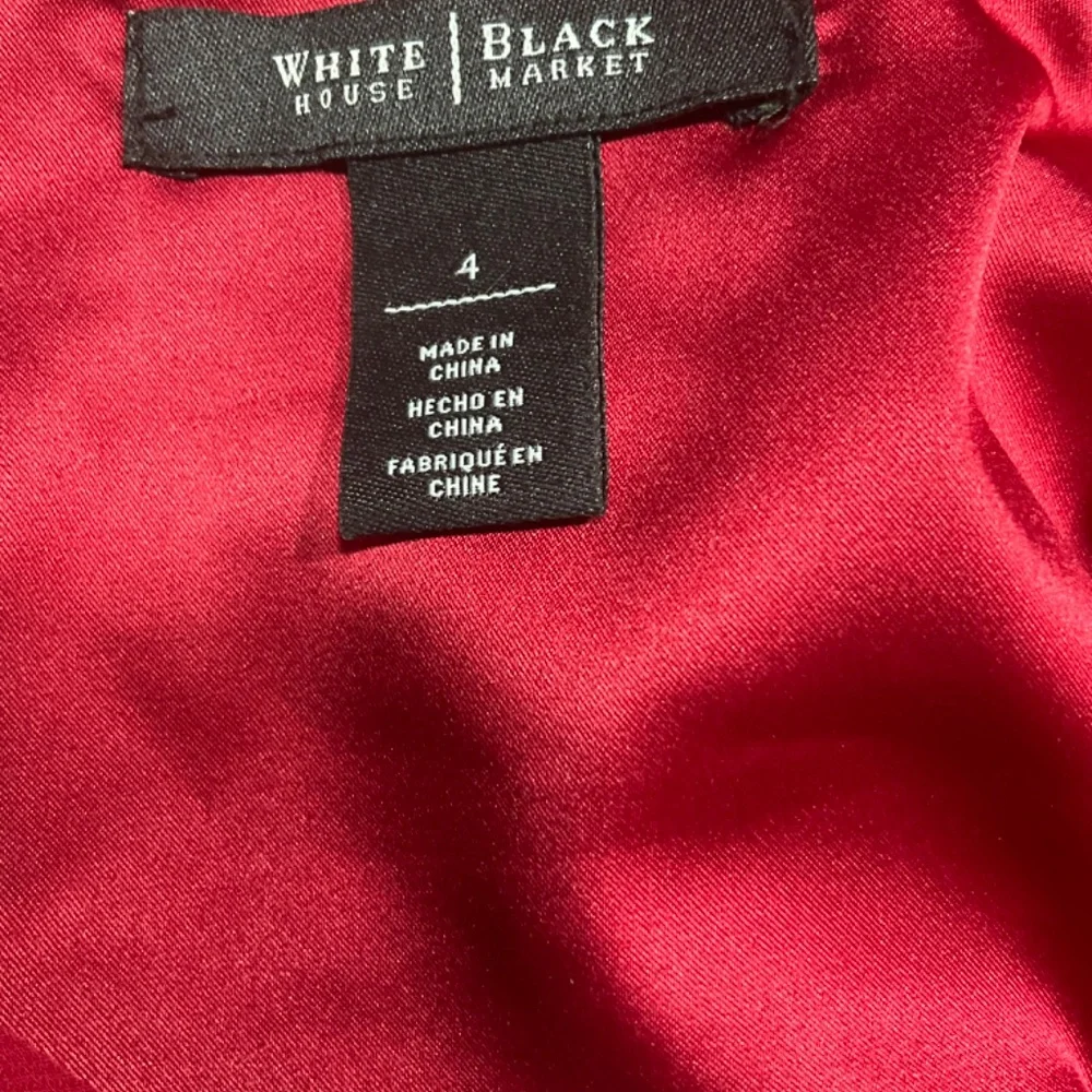 WHITE HOUSE BLACK MARKET CRIMSON RIBBON SLEEVELESS BLOUSE - Picture 5 of 12